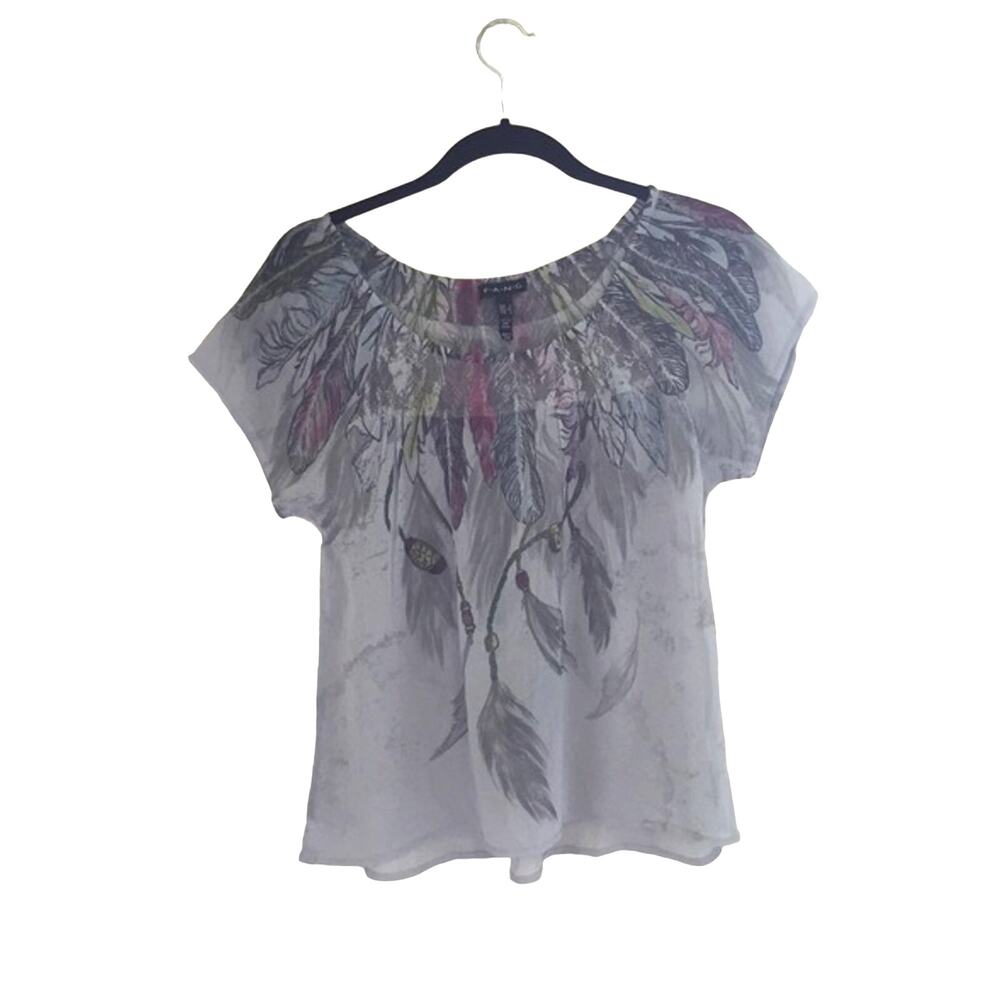 FANG Lightweight Graphic Feather Top Size Small